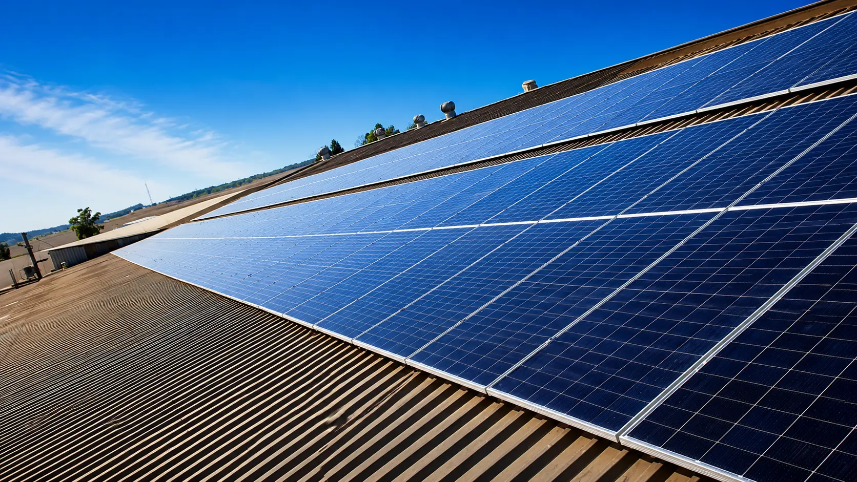 Commercial rooftop solar installation